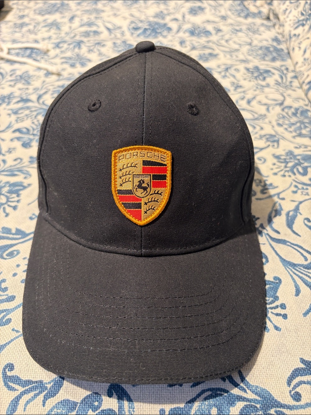 Black Embroidered Logo Baseball Cap